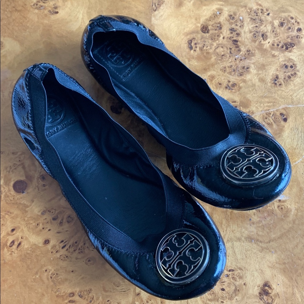 Tory Burch Woman's Ballerina Flats | Caroline Elastic Trim | Black size 8.5